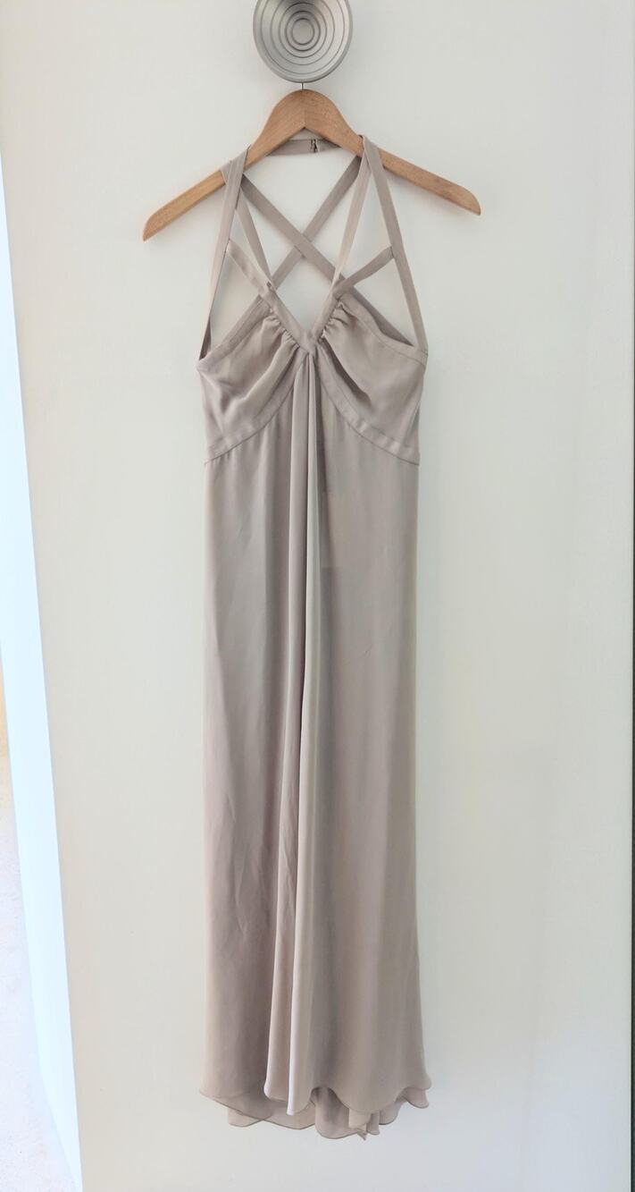 2000s BCBG Maz Azria Runway Silk Chiffon Jumpsuit Size Small